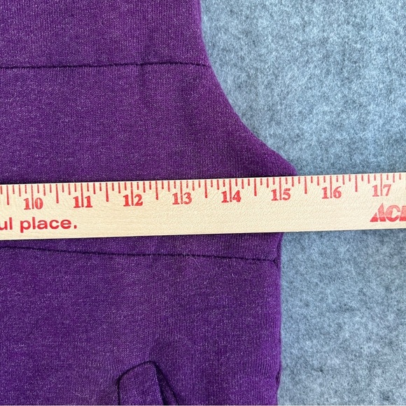 MONROW Women's Zip Front Quilted Vest Purple Pockets Size Extra Small / Small - Picture 7 of 8